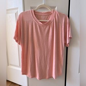 J. Crew Women’s Linen Tee, Peach, Size Medium